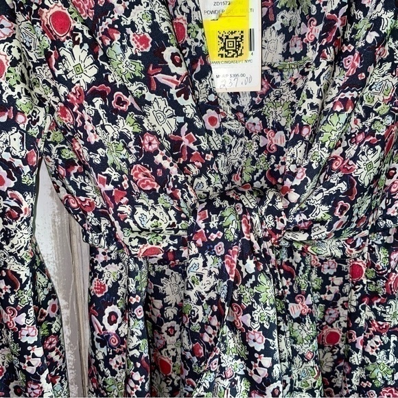 NWT Cinq a Sept Quin Floral Tie Midi Dress - Picture 5 of 8